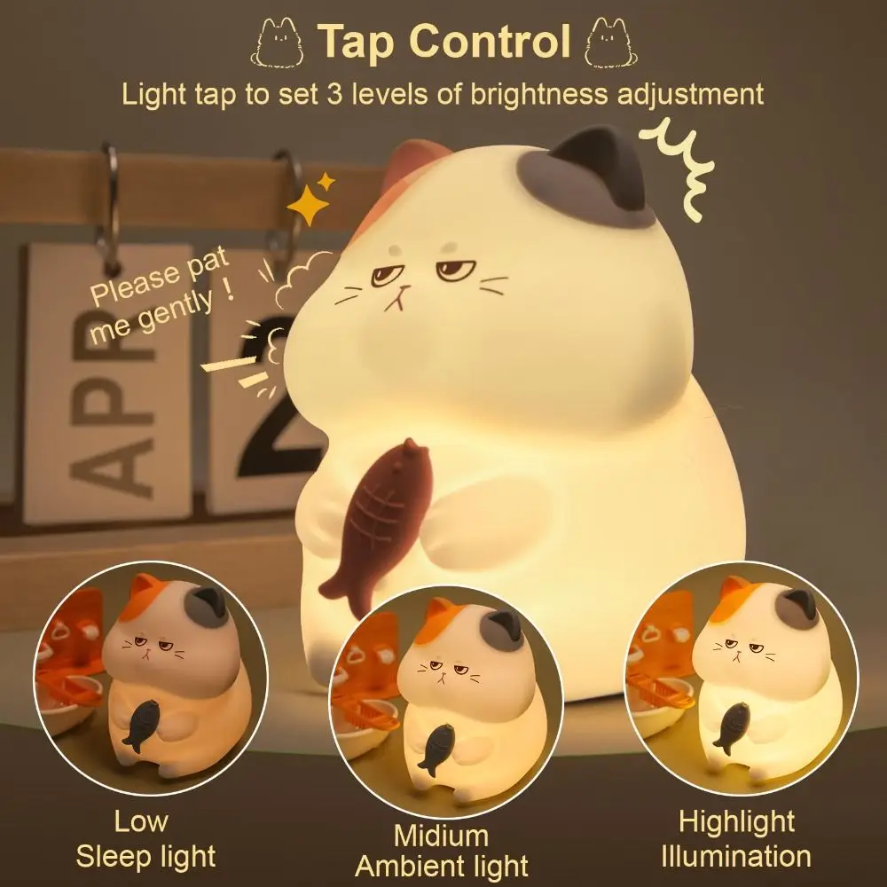 7 Colors Night Light 3 Levels Dimmable USB Charging LED Squishy Animal Night Lamp Squishy Silicone Portable Novelty Nursery Lamp
