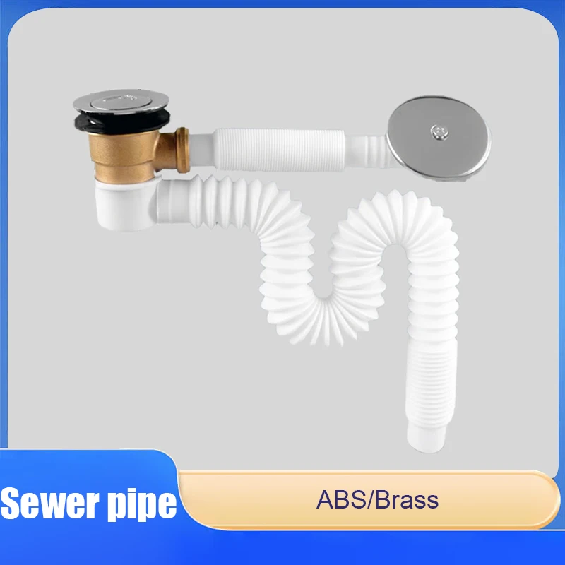 

Bath Tub Drainer Accessories Anti Odor Dounce Core Foot-Stitching Shower Room Wooden Barrel Drain Pipe Valve. Soft And Durable