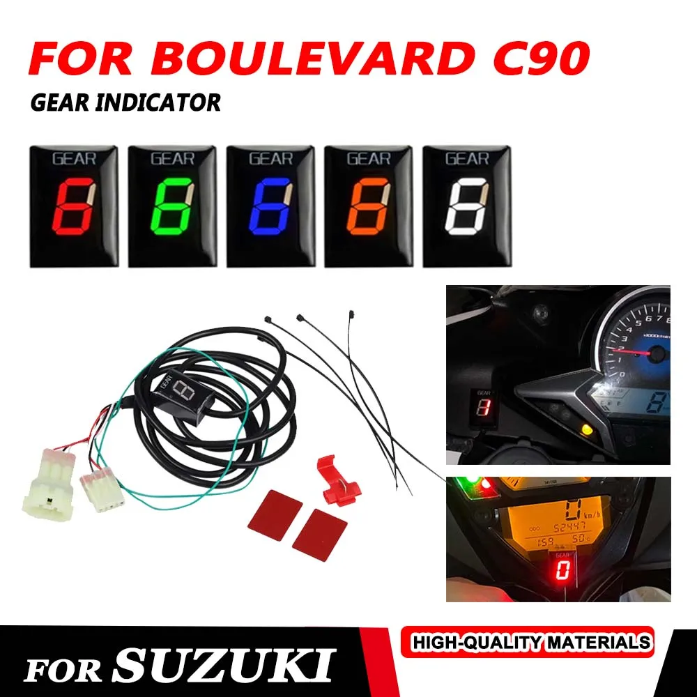 

Для Suzuki Boulevard C90 C-90 BOOS 2013-2017 2018 2019, аксессуары для мотоциклов, светодиодный индикатор шестерни 1-6, прибор для отображения скорости