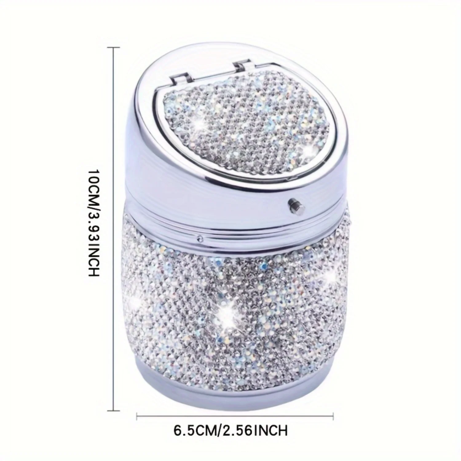 Rhinestone Car Ashtray for Women - Multifunctional Car Decoration and Creative Accessory