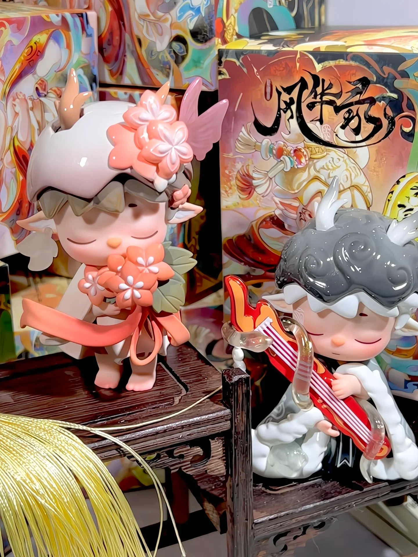 Heyone Mimi Fenghua Lu ใหม่สไตล์แห่งชาติ Series กล่องตาบอด Holy Angel Halo สาวเดสก์ท็อปเครื่องประดับ Handmade ลึกลับกล่องของขวัญ