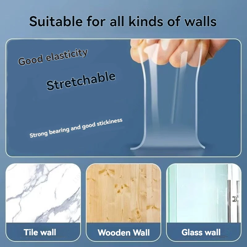 1 Stück Nano-Klebeband, doppelseitiges Klebeband, transparent, wiederverwendbar, wasserdicht, Klebebänder, Küche, Zuhause, Party, Ballondekoration