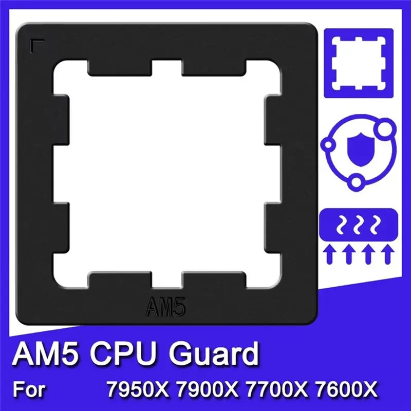 A23F-AM5 Armor Thermal Paste Guard Chips Heat Dissipation Armor Cover CPU Plate Armor AM5 Plate For 7950X 7900X 7700X 7600X