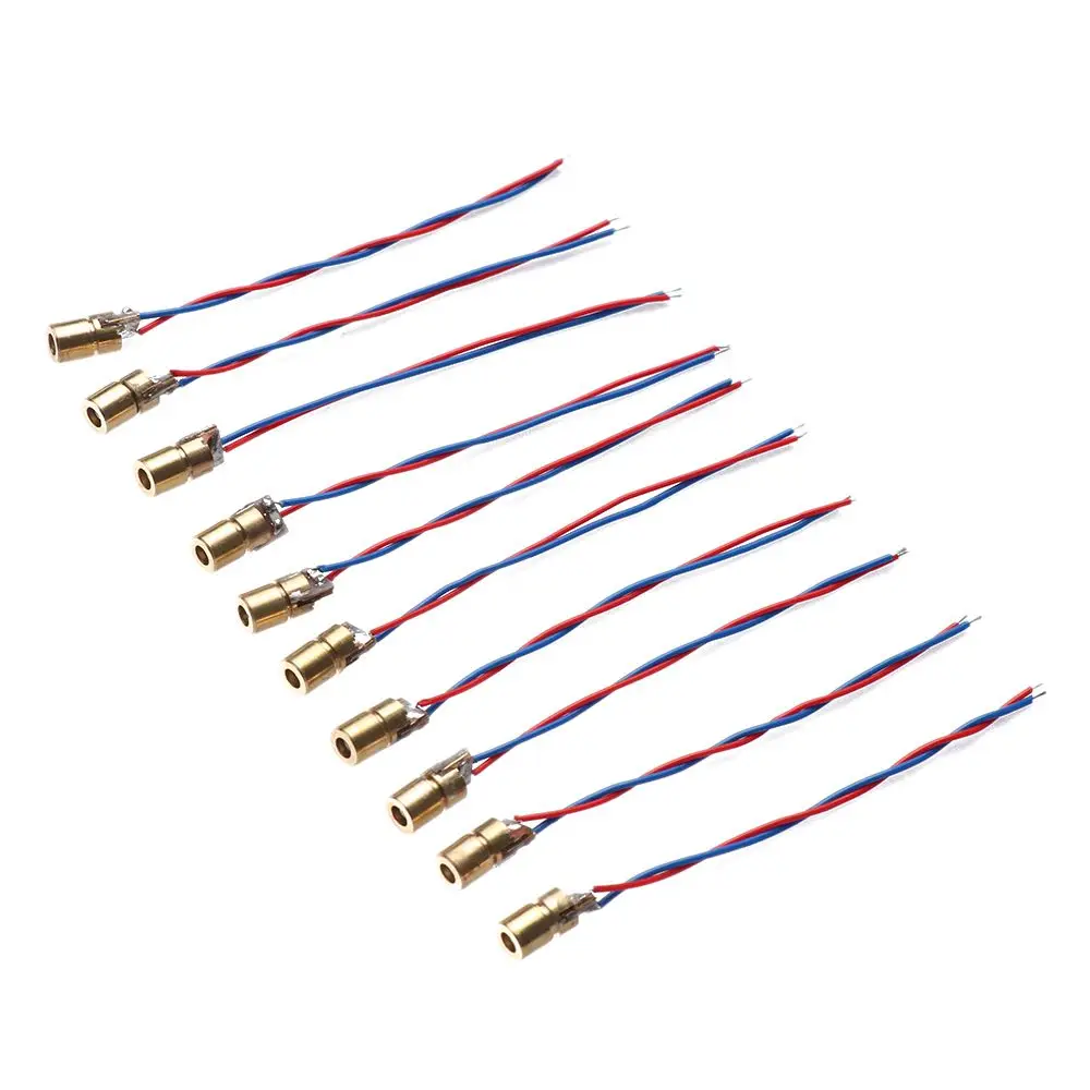 1/3/5/10pcs High quality 5 million watt Red Sight Mini Laser diodes Dot Diode Module Adjustable Lasers 650nm 6mm 3/5V