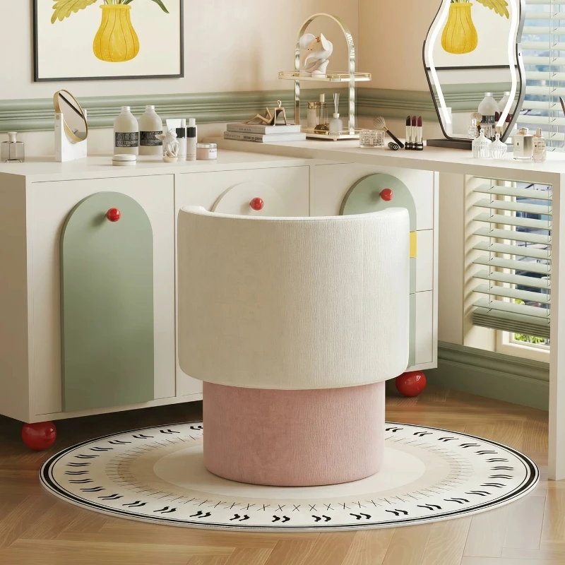 Dressing Weird Vanity Stool Makeup Cute Pink Wooden Vanity Stool Bedroom Office Sillas Tocador Maquillaje Luxury Furniture - view 5