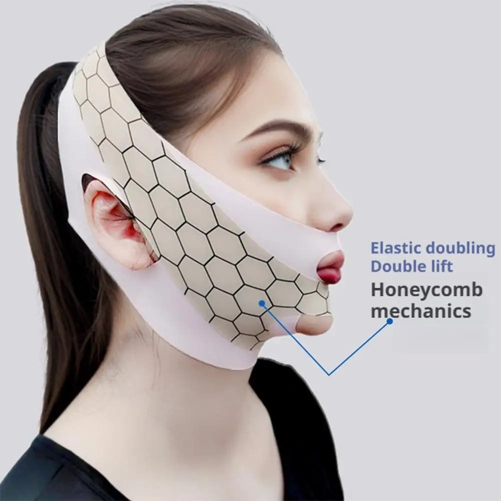 Reusable V Line Mask Facial Slimming Strap Double Chin Reducer Chin Up Mask Face Lifting Belt V Shaped Slimming Face Mask