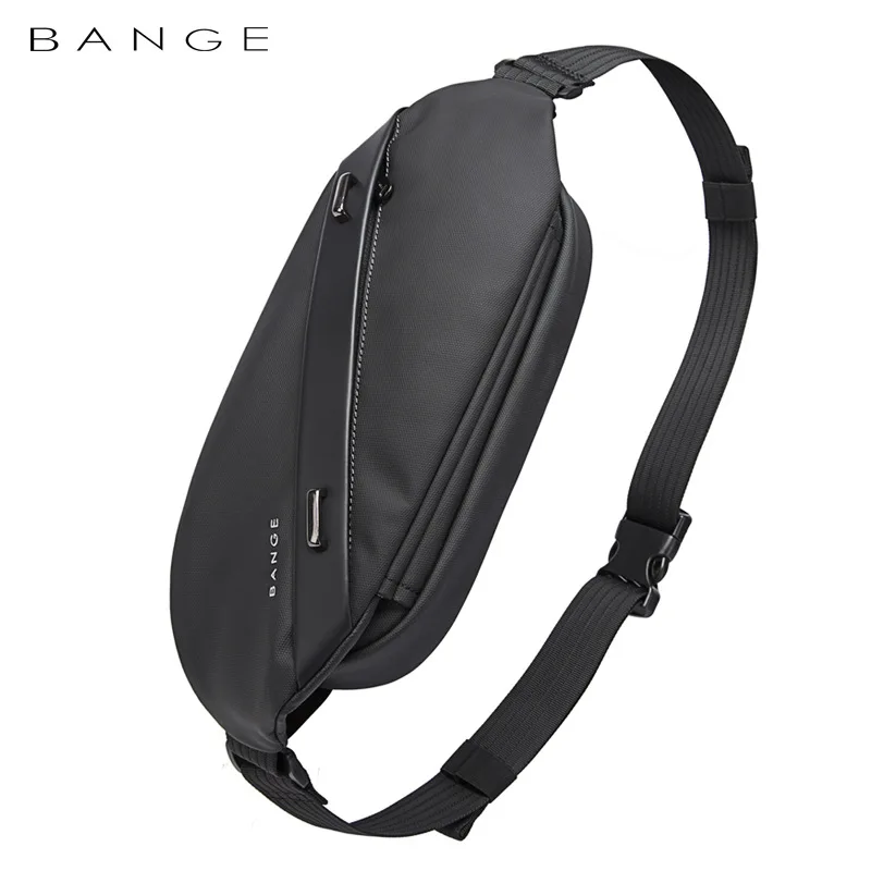 BANGE Big Capacity Waterproof Multifunction Crossbody Bag Men Shoulder Bag Male Sling Chest Bags For Waist Belt Matching