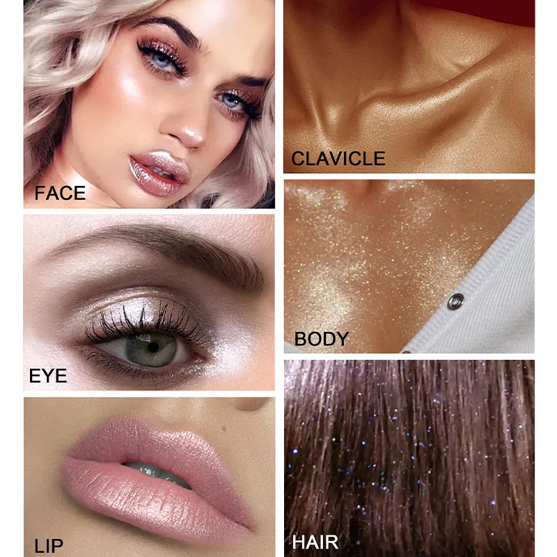 Fee Puder Gesicht Make-up Text marker Puder Hochglanz beleuchten Puder profession elle Lidschatten Lippen Haar Körper Glitter Make-up