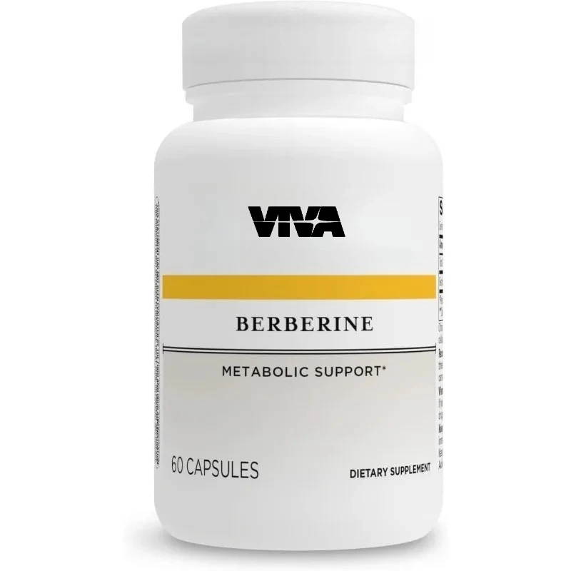 

Berberine hydrochloride supplement for metabolic support, 1000-1500 milligrams per day -60 capsules
