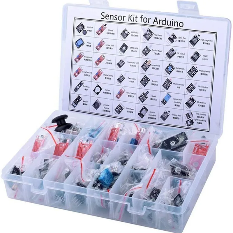 37 Sensor Assortment Kit 37 Sensor Starter Kit for Arduino Raspberry pi 37 In 1 Robot Projects Starter Kit