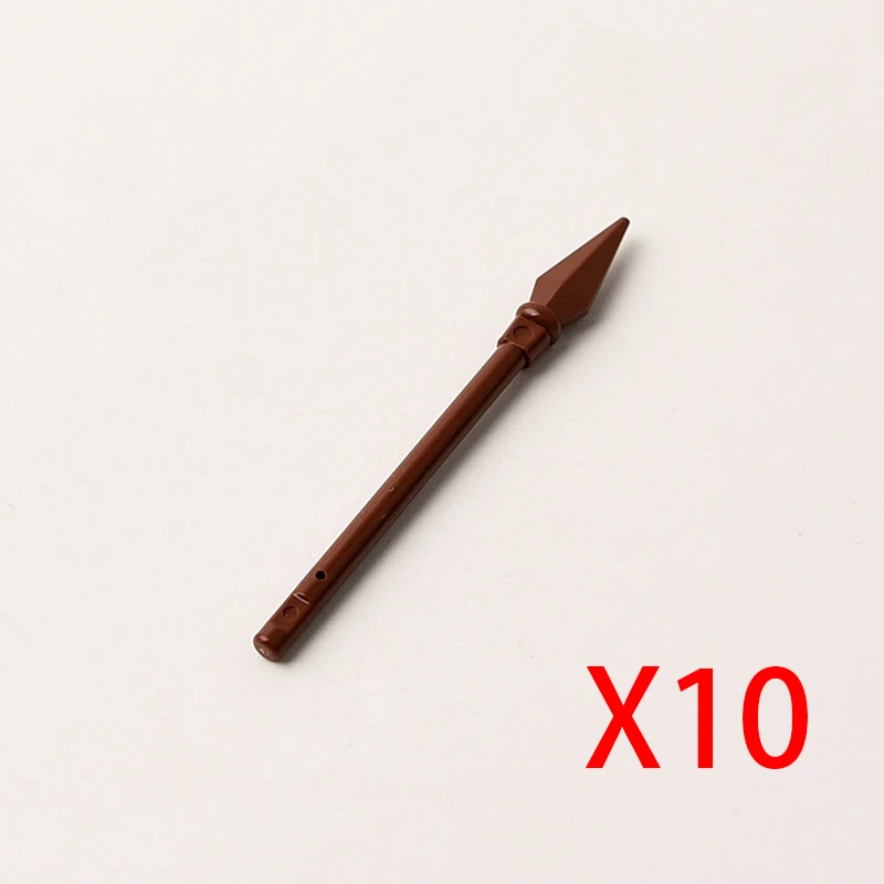 Figurines d'armes militaires médiévales, blocs de construction, accessoire de soldat, chevalier, lance, épée, casque, arbalète, armure initiée, jouets en brique