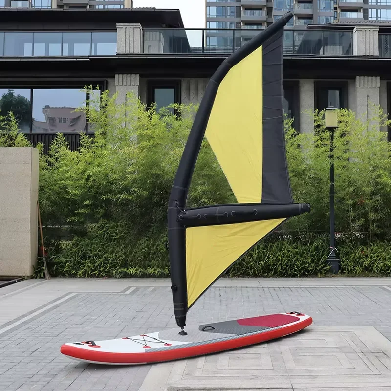 Windsurf Board Inflatable SUP Paddle Board with Sail Kitesurfing Equipment Water Sports Gear  Adults Beginners Pool