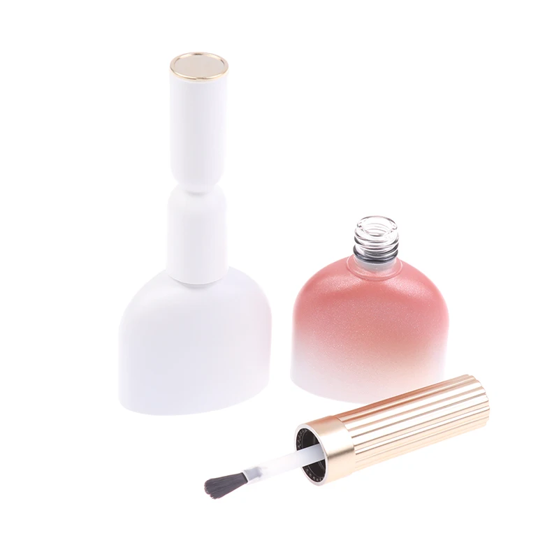 Mini bouteille en verre pour vernis à ongles de 15ml, avec brosses, récipient d'emballage vide pour Gel à ongles, Pot cosmétique rechargeable, distribution d'huile de manucure