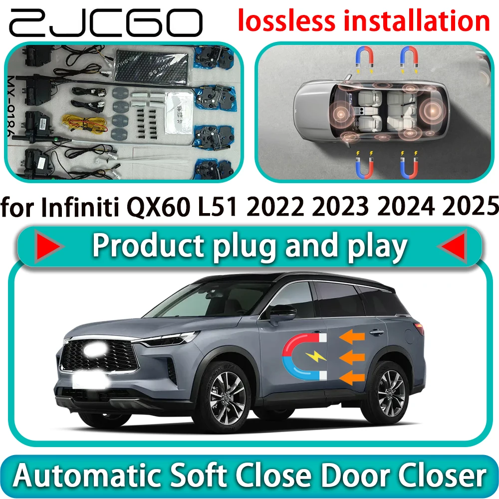 

for Infiniti QX60 L51 2022 2023 2024 2025 OEM Auto Pull Soft Close Door Kit Power Latch Electric Door Catch Soft Closing Assist