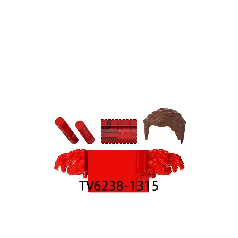 The Axe Mask Stick Sword Sai Action Figures Equipment Pants Hair Parts Model Blocks MOC Bricks Set Gifts Toys TV6238 view 6