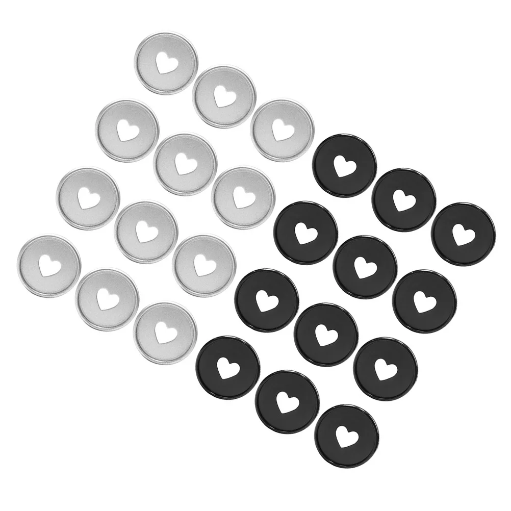 24pcs Matte Binding Discs Premium Abs Smooth Rounded Corners Heart Hole For Diy Planner Notebook Office School Use Binder