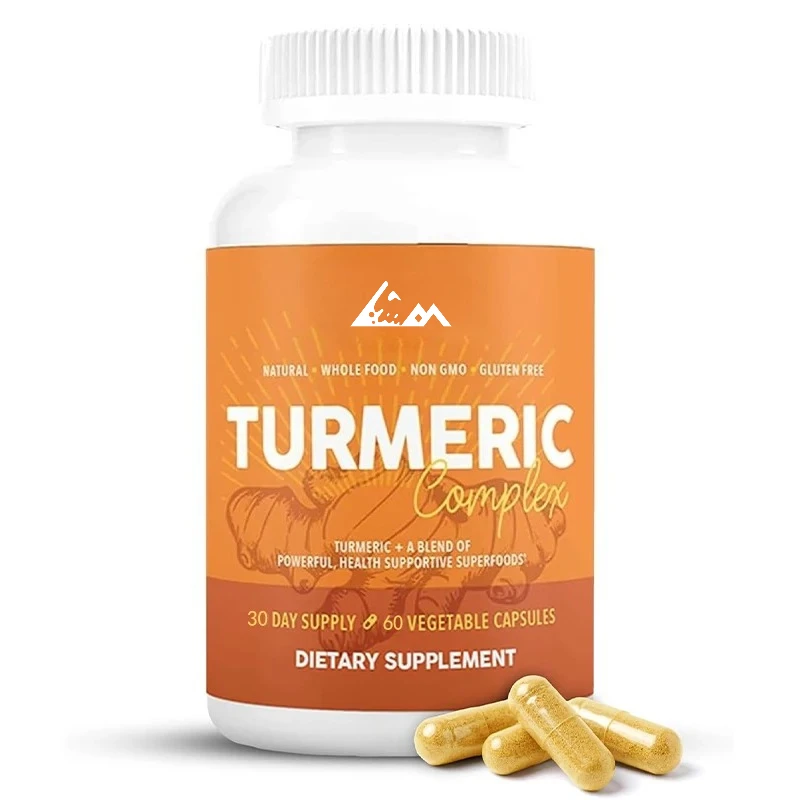 Organic Black Pepper, Turmeric, Curcumin -1000mg (60 Capsules) Without Fillers or Additives