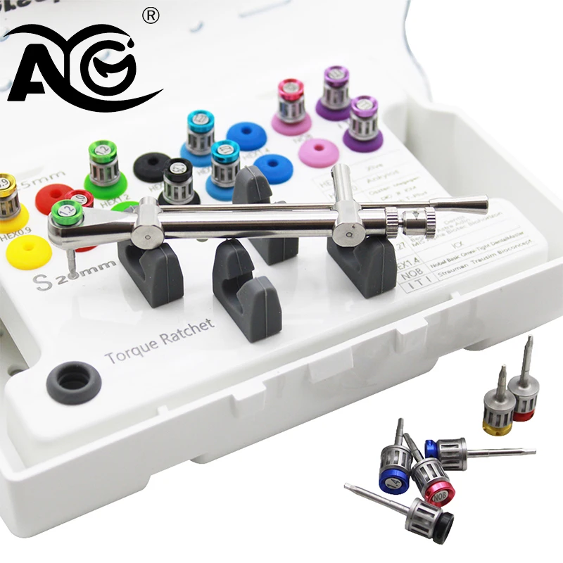 

Implant Torque Screwdrivers Dental Implant Restoration Tool Kit Dental Tool Box Dental Universal Wrench 10-70NCM Dentist Tools