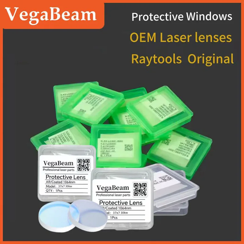 

Raytools Boci WSX Optical Laser Lenses 27.9x4.1 37x7 24.9x1.5 30x5 Laser Protective Windows Lens Fiber Cutting Machine Parts
