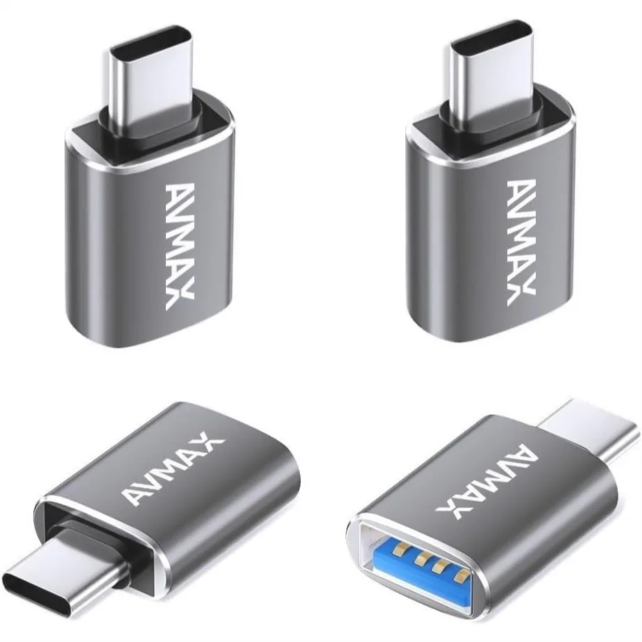 

USB C to USB Adapter 4 Pack, USB C Male to USB 3.0 Female OTG Adapter for iPhone 16 15, Mac, iPad, Samsung Galaxy