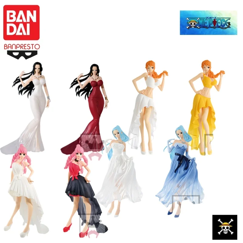 

22 см Bandai оригинал в наличии Banpresto One Piece Perona Nefertari D Vivi Nami BoaHancock Фигурка гаража Совершенно новая в штучной упаковке