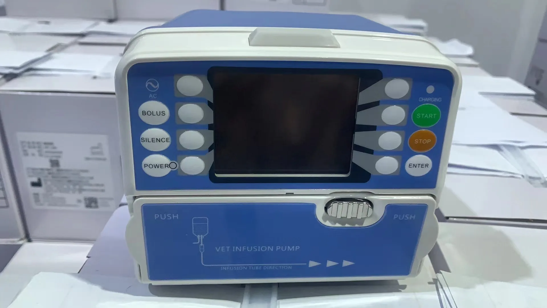 EURVET Veterinary Equipment Portable Veterinary Infusion Pump 0.1 To 1200 Ml H Flow Rate Rate Drip Micro Modes