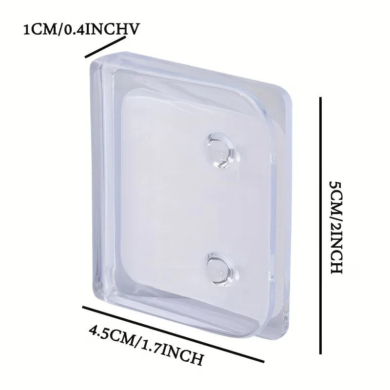 Shower Curtain Clips, Windproof & Splash-Proof Self-Adhesive Plastic Hooks, Easy to Install Wall-Mounted Holders, Minimalist