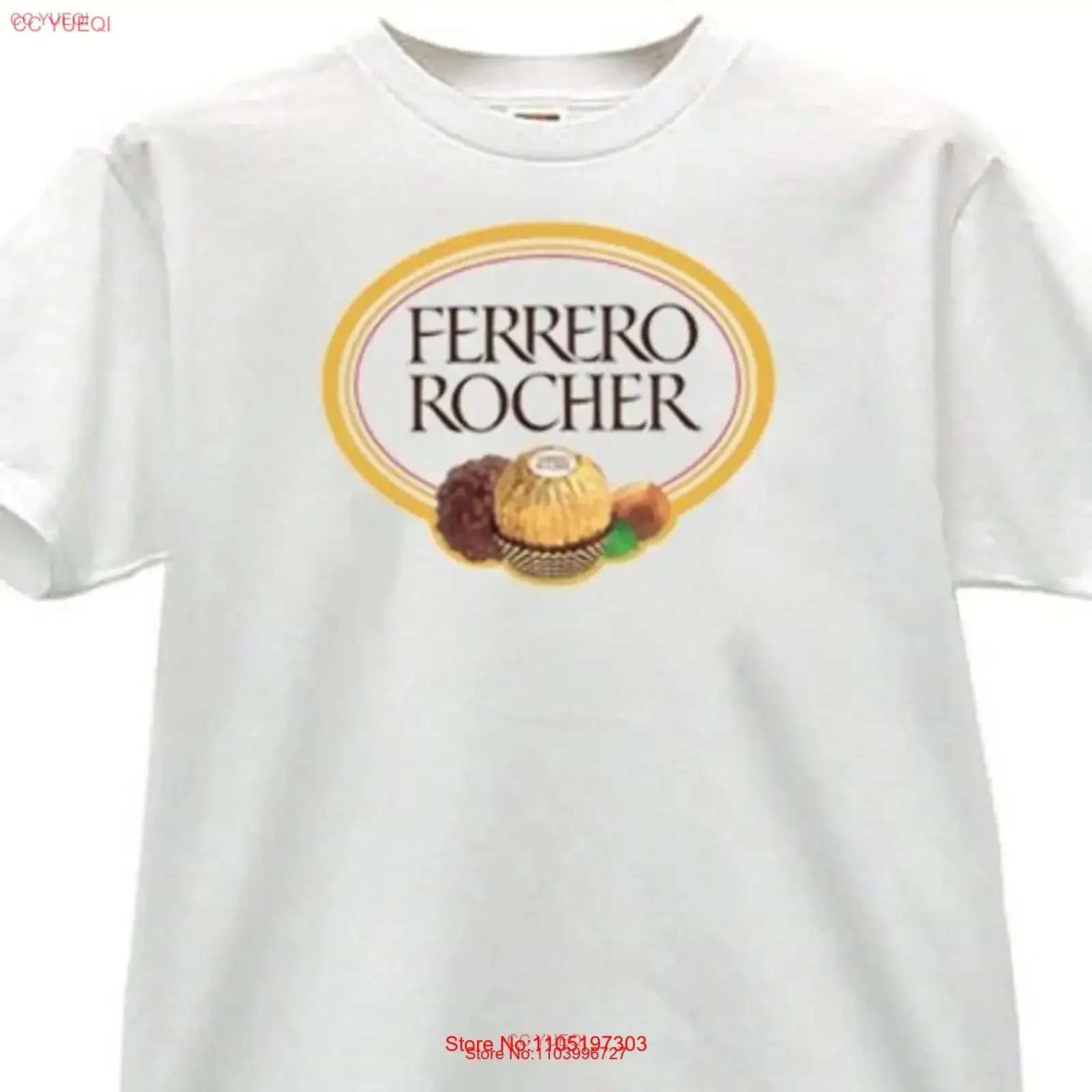 Ferrero Rocher chocolates camiseta vintage lavada ropa de diseñador Top para uso diario Casual cómodo homme gráfico