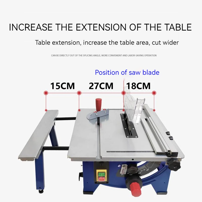 8-Inch Household Miniature Woodworking Table Saw Electric Multi-Function Precision Dust-Proof Decoration Cutting Machine