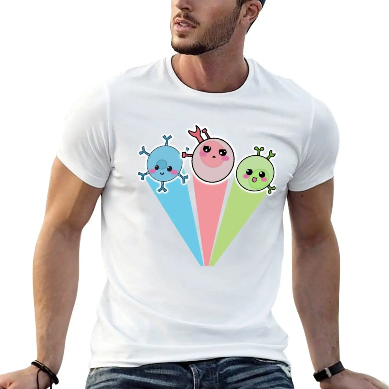 Powerful Immune Cells T-Shirt anime t shirts for man men t shirt cotton 100% t shirt man casual T-Shirt