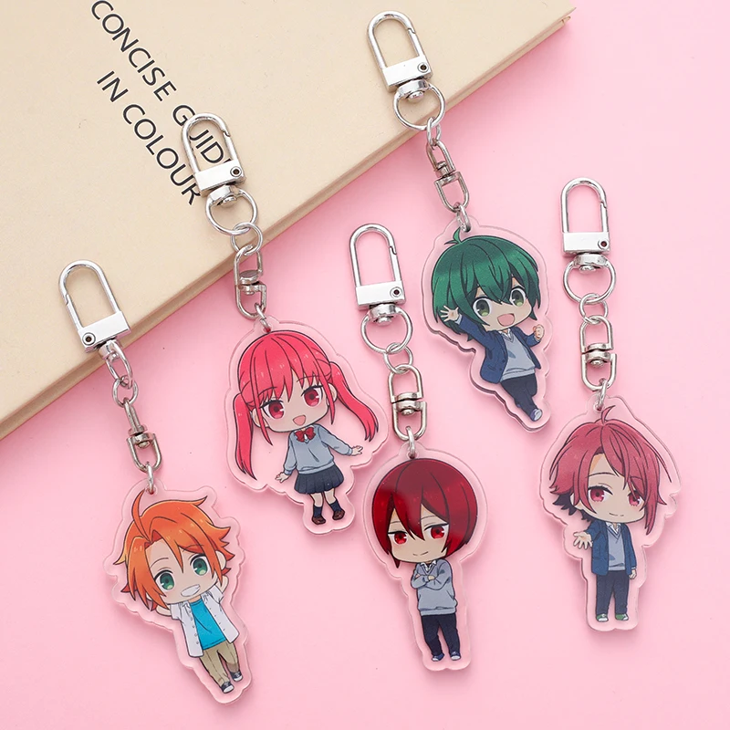 Sweet Anime Horimiya Cosplay Keychain Miyamura Izumi Hori Kyoko Yoshikawa Yuki Acrylic Figure Key Chain Bag Charm Gift for Fans