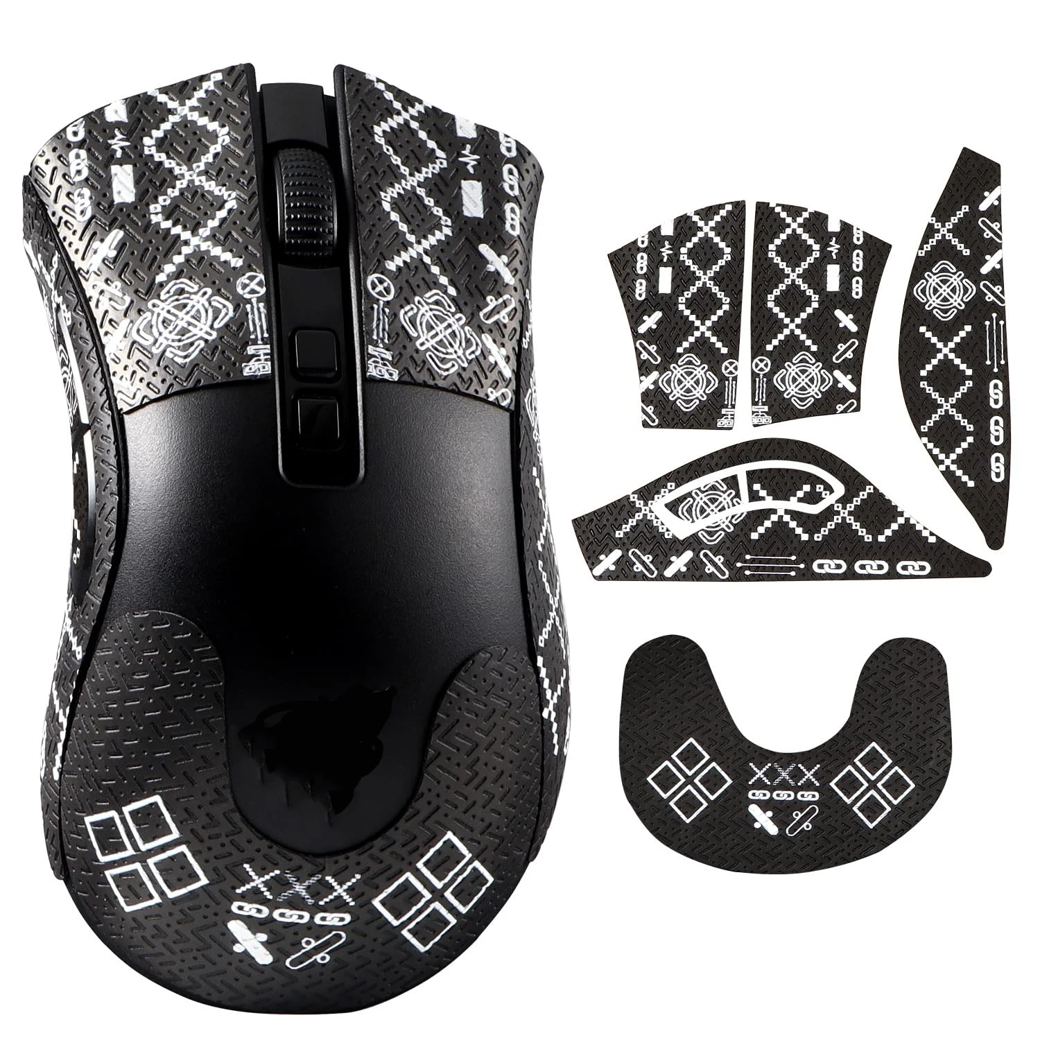 Mouse Grip Tape Stickers for Razer Deathadder V2 / V2 Pro Mouse Anti Slip Skin Self-Adhesive Pre-Cut Sweat-Resistant