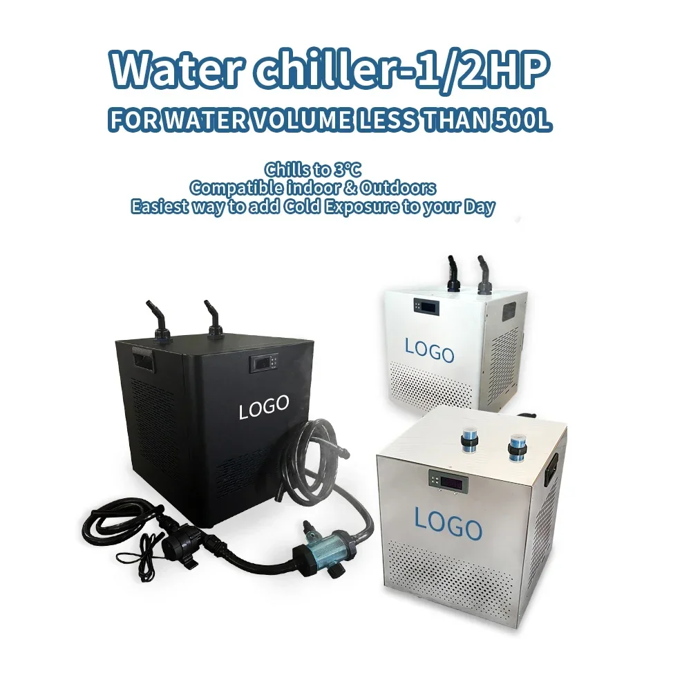 110V/60HZ 1/2 HP Water Chiller Machine Cooling Water Cool System Chilling Equipment With Filter And Pump Cool Down To 40F