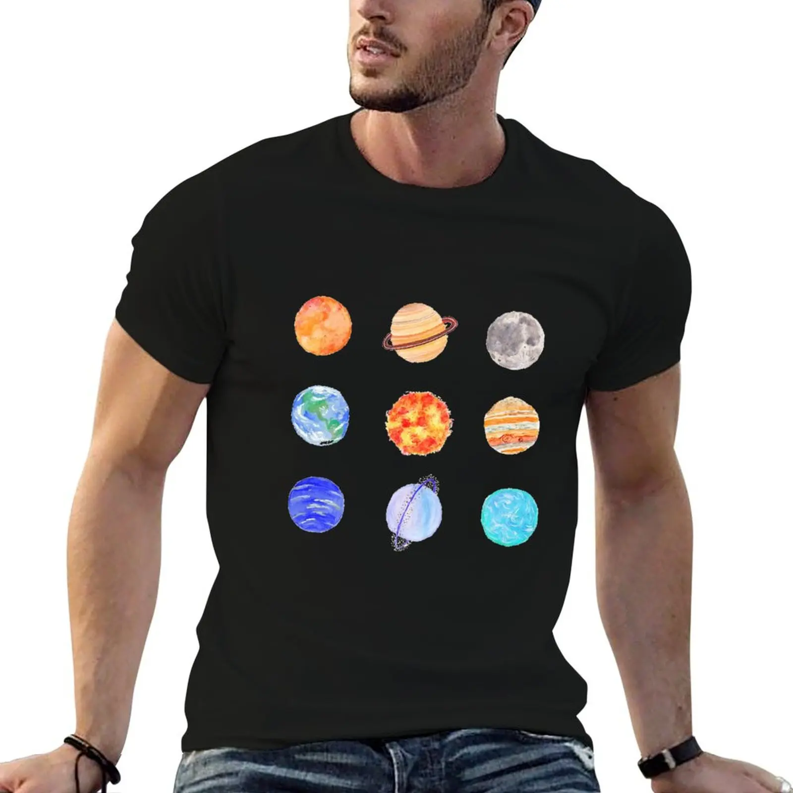 

planets T-Shirt man t shirt luxury graphic t shirts for man t shirt for man 100 percent cotton T-Shirt