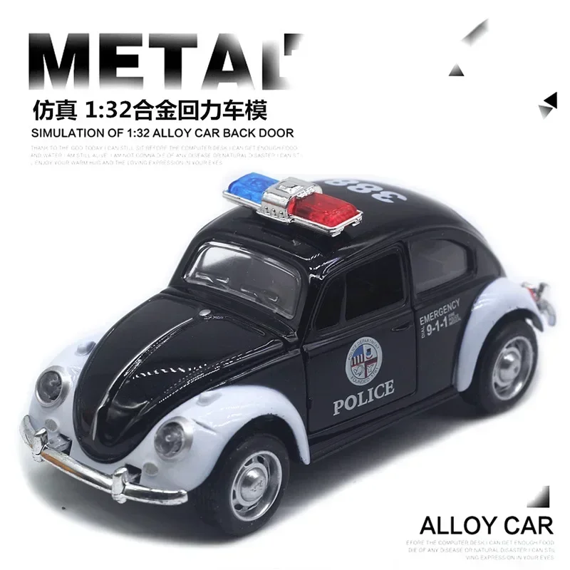 1:32 Alloy Volkswagen Beetle, classical police car, taxi, racing