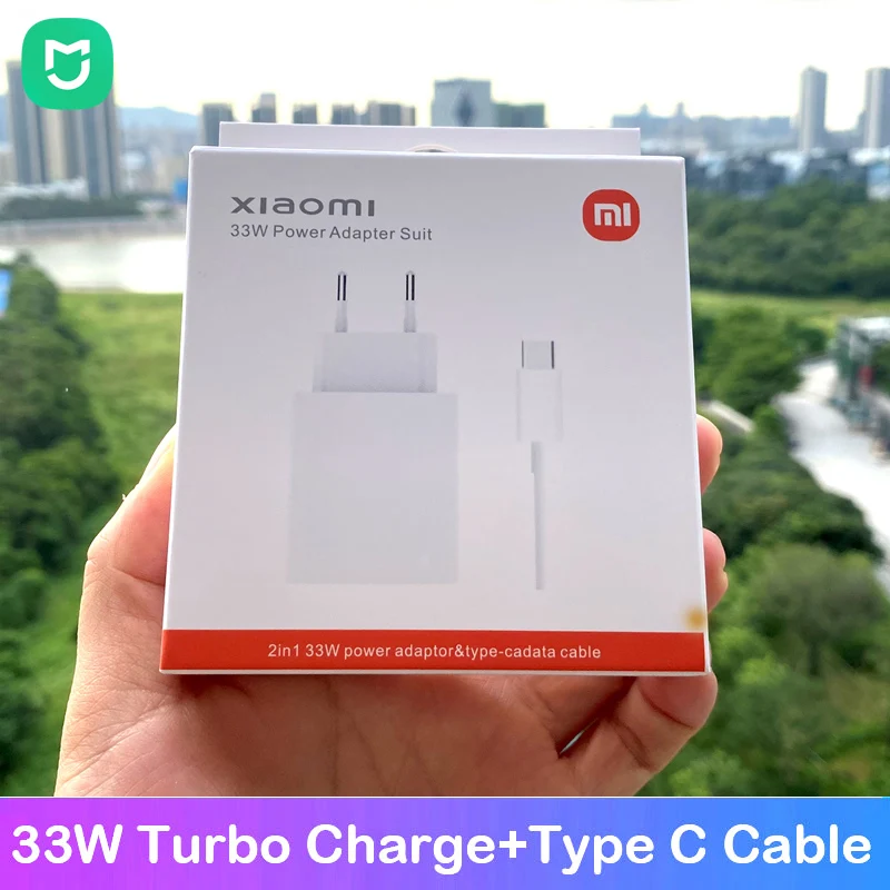 MIJIA POCO X4 X5 pro 5G charger for xiaomi 33W EU fast turbo charge Type C cable For Redmi Note 11s/11 Pro/ 11E Pro Mi 6/ 6 Plus