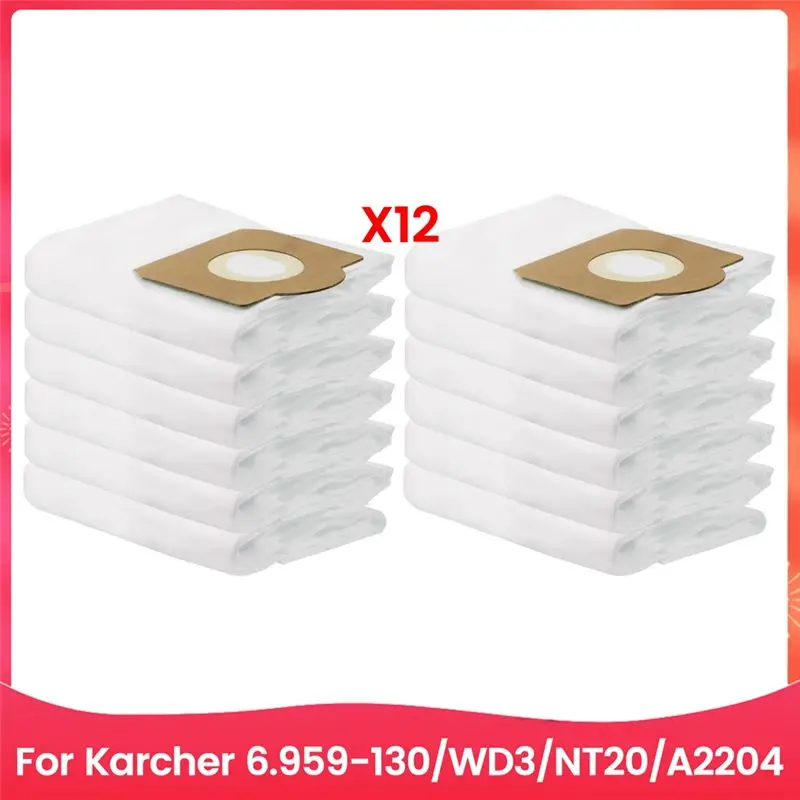 【abfi-】-ケルヒャー-6959-130-wd3-nt20-a2204-掃除機用ダストバッグ-交換用アクセサリー-12個入り