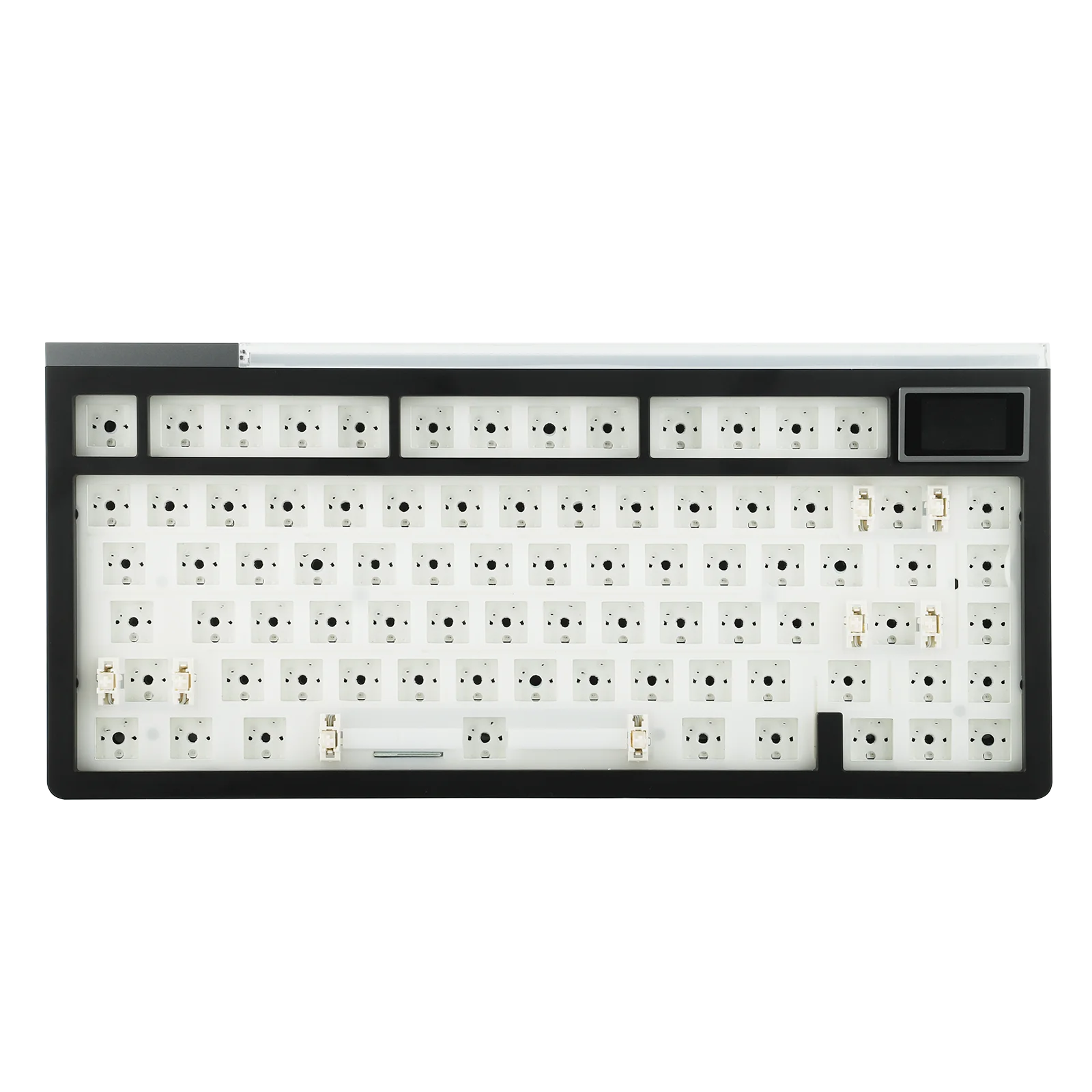 

EPOMAKER GLOW75 75% ANSI US QWERTY Layout Прокладка Проводная/Bluetooth/2,4 ГГц Беспроводная алюминиевая клавиатура Комплект с мини-экраном TFT