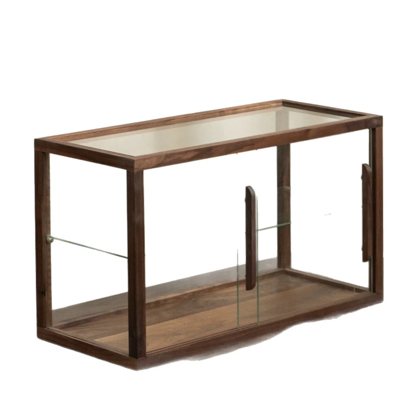 Solid wood glass cabinet coffee shop dessert bread cake display cabinet teacup toy figure perfume display storage cabinet