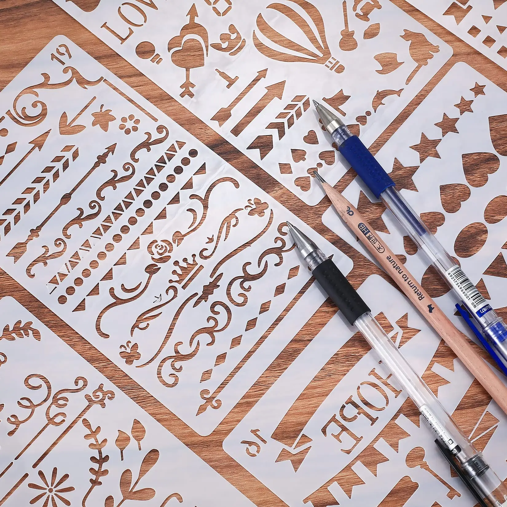 20Pcs Reusable Bullet Stencils Set for Journal, Planner & Scrapbook Decoration image 4