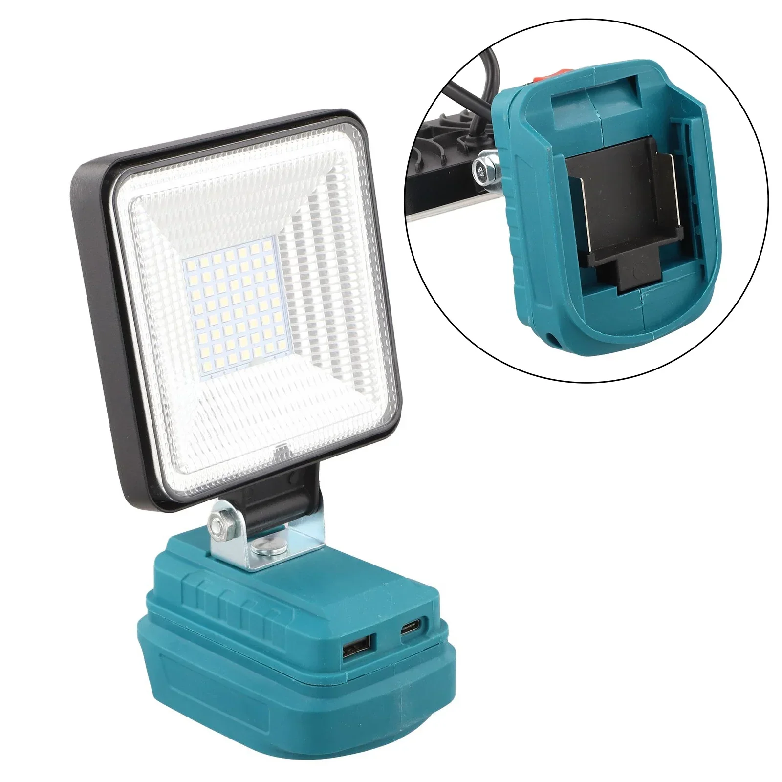 Work Area Illumination LED Work Light Battery Powered Light Portable Light 130x80mm Plastic Material USB Charge Port