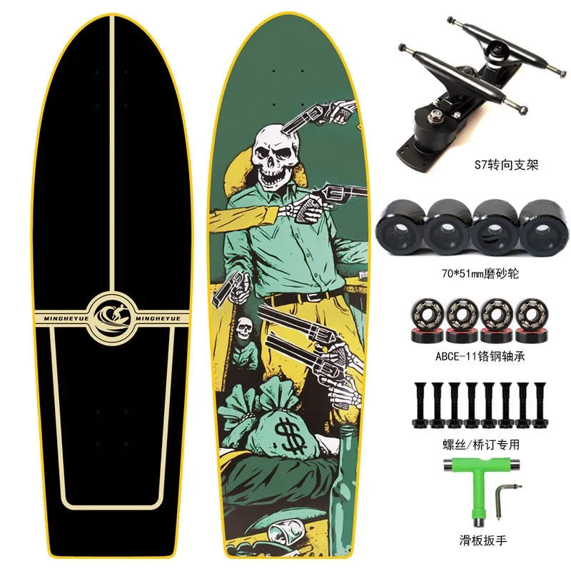 Land Surfskate Board, S7 surfing, carvingowa Longboard, deskorolka, kompletna klonowa deska Cruiser, 34 cale