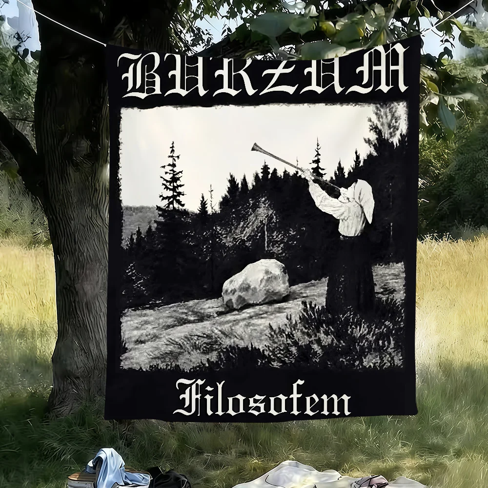 Black Metal B-Burzum flag Tapestries Outdoor Parties Wall Decor Camping Bedrooms Living Rooms Dorms Gifts