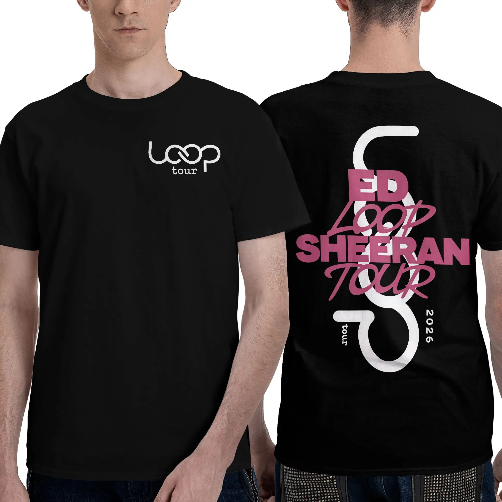 Ed Sheerans Loop Tour 2026 T-Shirt Adult  Street Style Cotton T-Shirts Beach O Neck Hip Hop Tees Dropshipping Oversize Tops