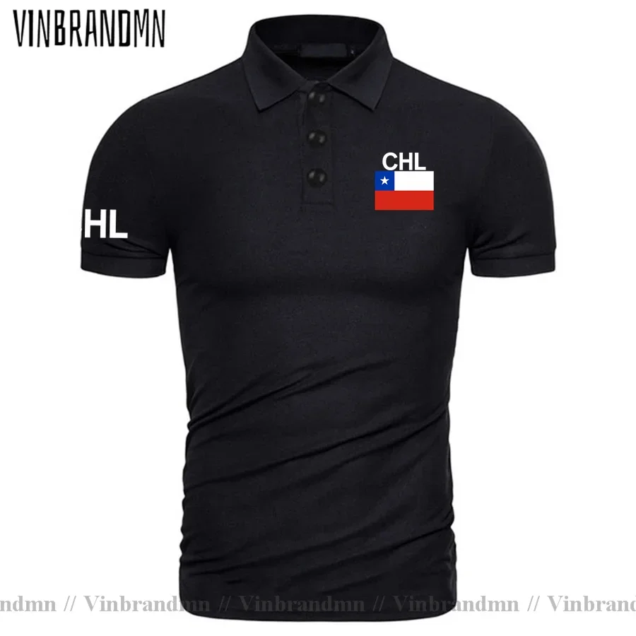 Chile Chilean CL Polo shirts Men Short Sleeve Classic Brand Shirt Country Flag Design 100% Cotton Nation Team Fashion Casual CHL