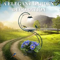 Bird Baths for Outdoors Solar Lamp, 35.5\