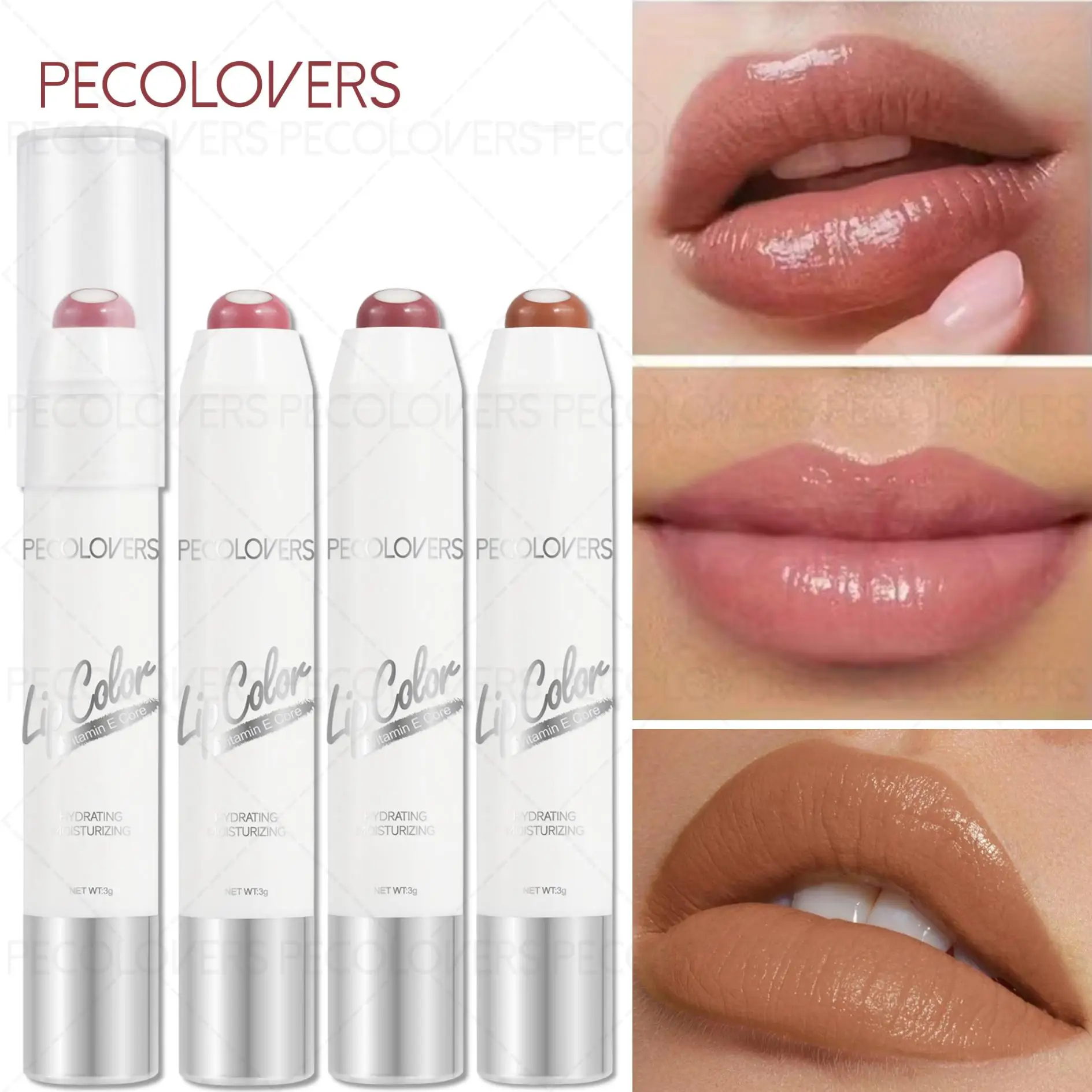 틴티드 립밤, 영양&보습, 샌드위치 디자인, 2-in-1 보습&지속력 좋은, 매트 크레용 립스틱