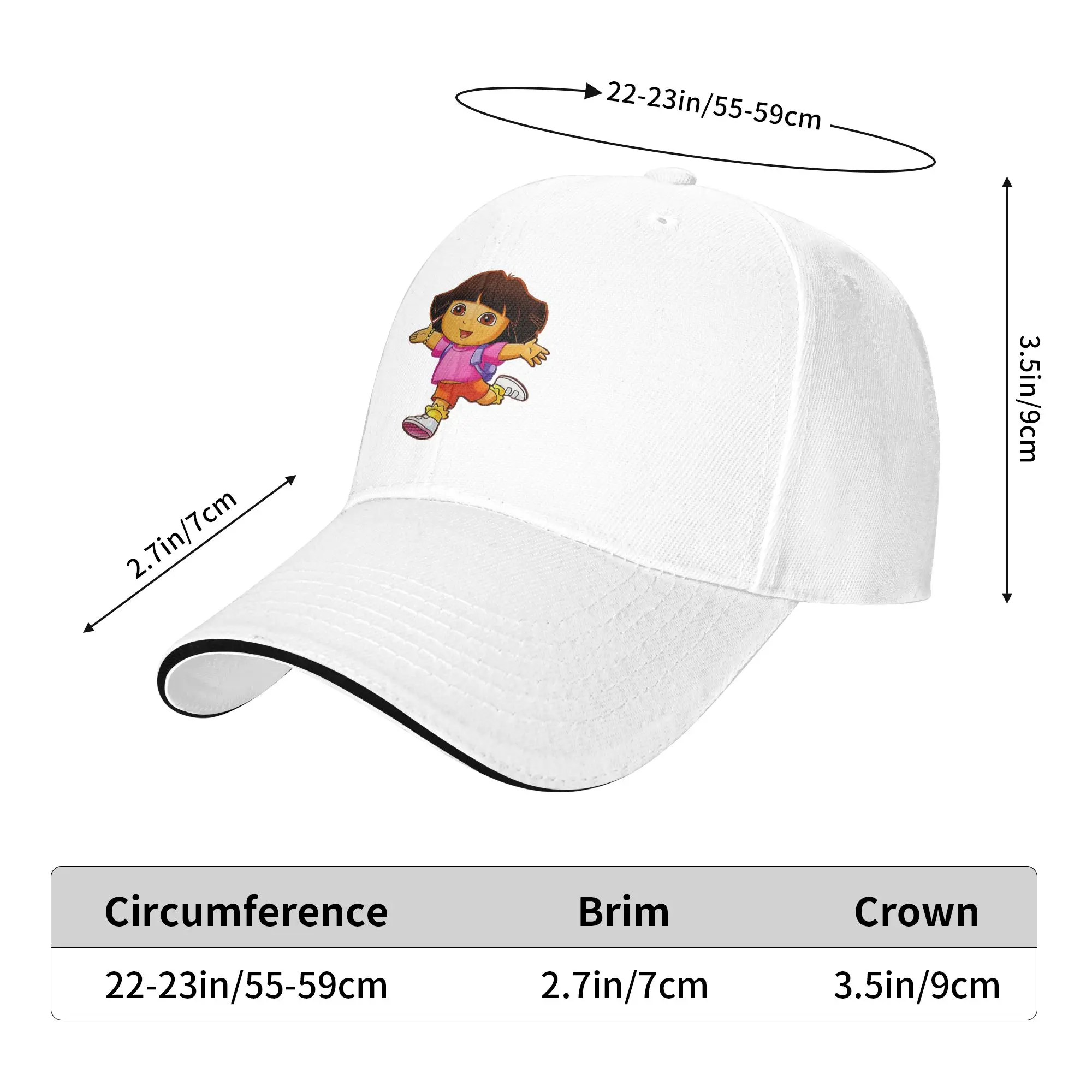 D-Doras The Explorers Casual Baseball Cap  Outdoor Gym Trucker Hat Summer Sun-Proof Men Women y2k Retro Baseball Caps