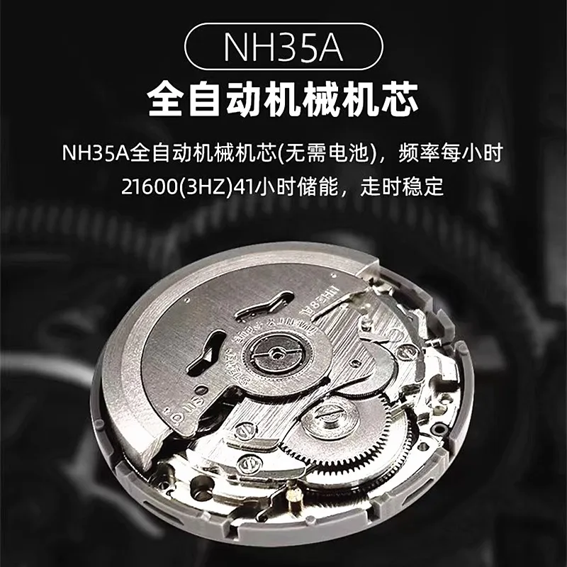 

40-миллиметровые автоматические часы Pilot's NH35, перламутровые трехмерные серебряные шпильки, деловые водонепроницаемые часы для улицы