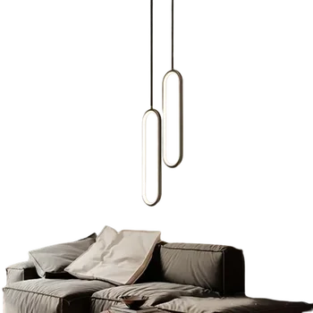 모던 미니멀리스트 LED 펜던트 샹들리에, 침실 레스토랑 거실 다이닝 바 테이블 룸, 걸이식 램프 장식, 광택 조명, 럭셔리 